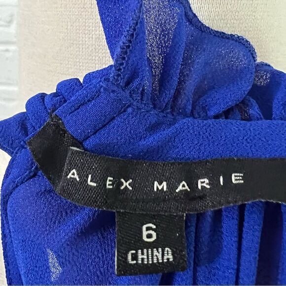 NWT Alex Marie Cobalt Blue Maxi Dress Size 6 - Picture 16 of 16